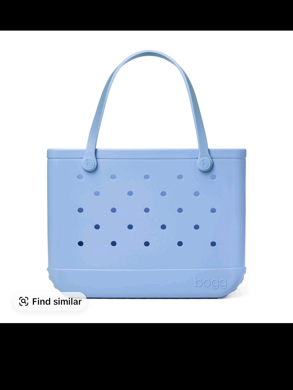 Bogg Bag  in Light Blue with Pink Topper - Picture 2 of 6